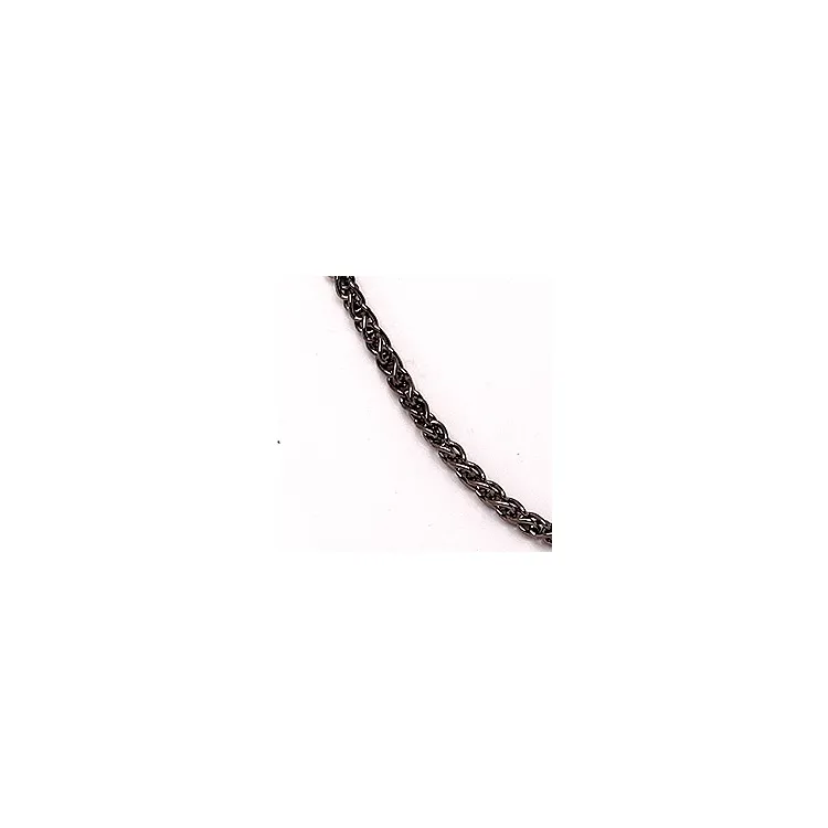 BNH vehnäkaulaketju musta rodinoitu hopea 45 cm x 1,3 mm