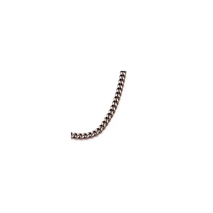 BNH panssarikaulaketju musta rodinoitu hopea 70 cm x 1,2 mm
