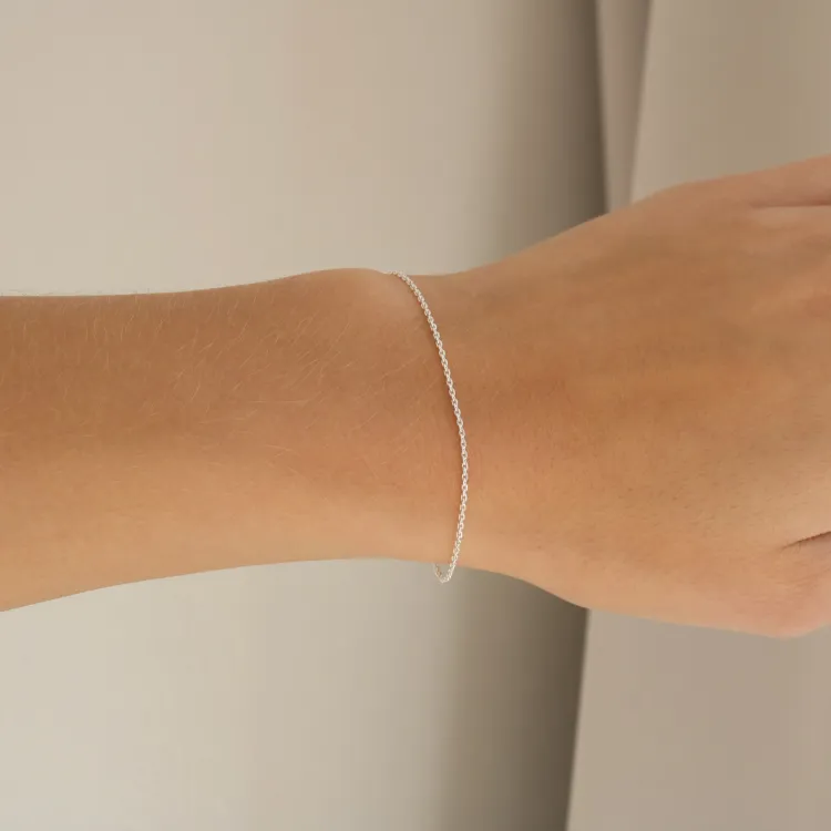 BNH Anker facet armbånd hopeaa 21 cm x 1,1 mm