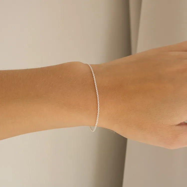BNH Anker facet armbånd hopeaa 21 cm x 1,3 mm
