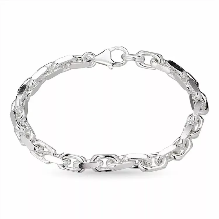 BNH Anker facet armbånd hopeaa 17 cm x 6,5 mm