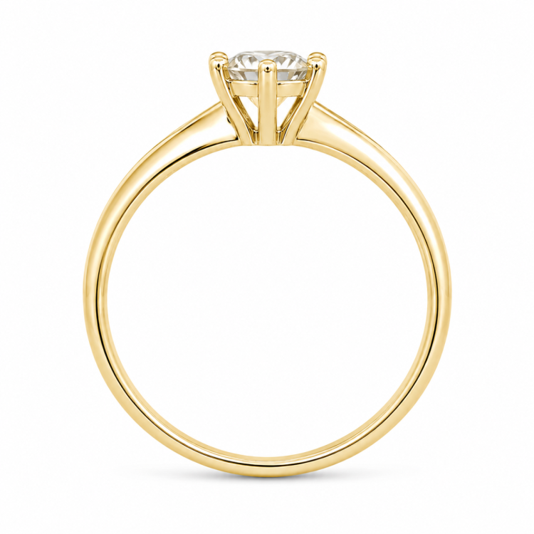 0,30 ct lab grown timantti solitaire-sormus 9 karaatin kultaa 0,30 ct