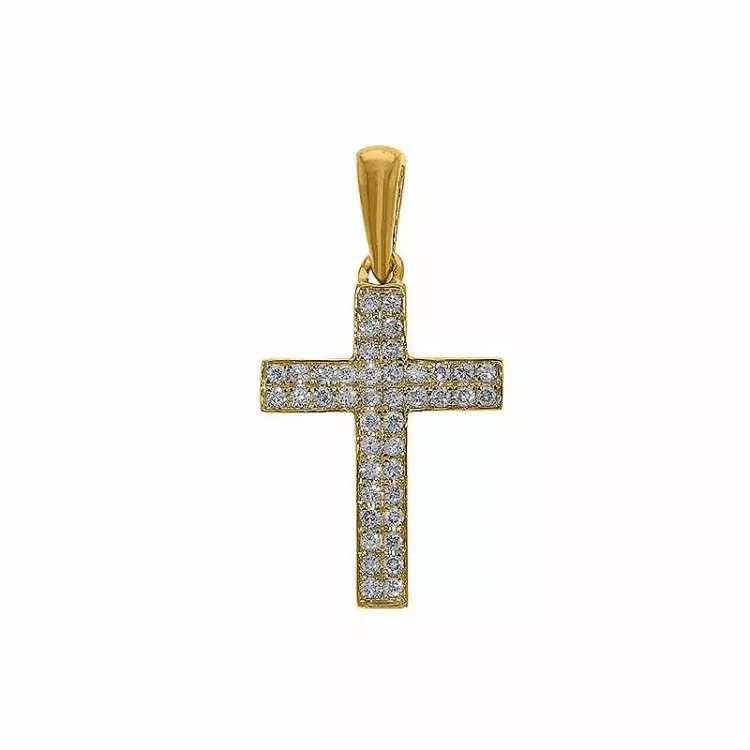 Risti timanttiriipus 14 karaatti kultaa 0,16 ct