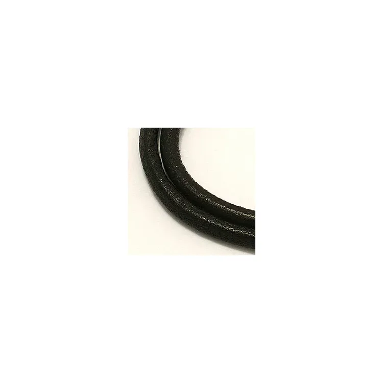 nahasta CARI rannekoru musta nahkaa, jossa on terästä laas x 4,0 mm