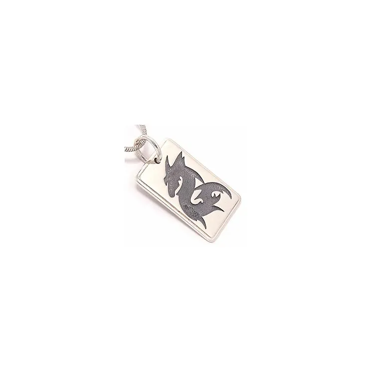 Dogtag riipus  oksidoitua sterlinghopeaa