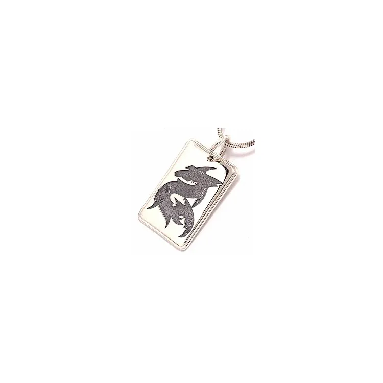 Dogtag riipus  oksidoitua sterlinghopeaa