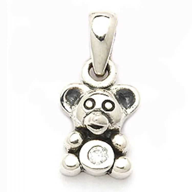 Nalle riipus hopeaa