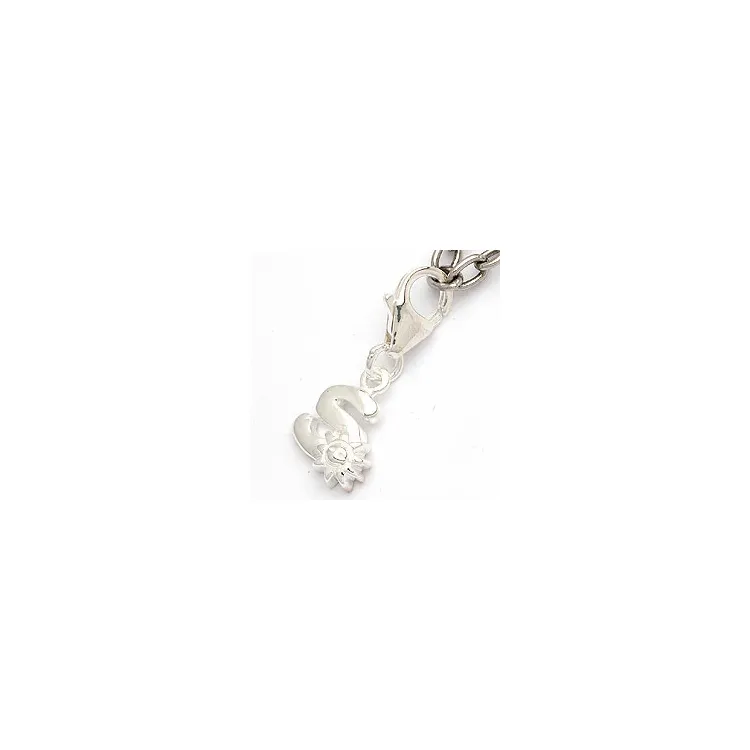 s-kirjain charm  hopeaa 