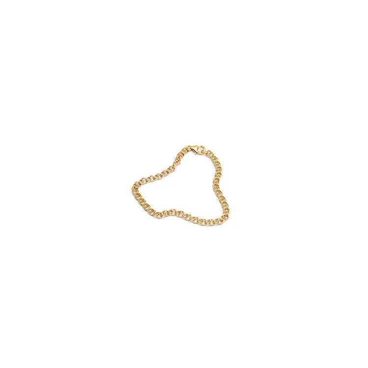 Aitoja rannekoru kullattua hopeaa  x 3,8 mm