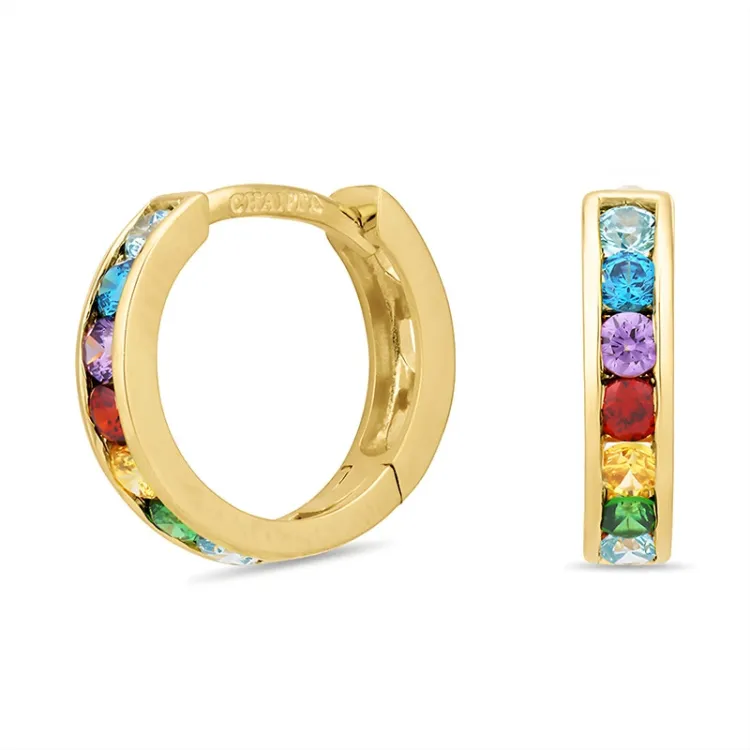 monivärisiä zirkoni rengas  kullattu hopea