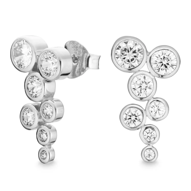zirkoni korvarenkaat  hopea - Bubbly Sparkle