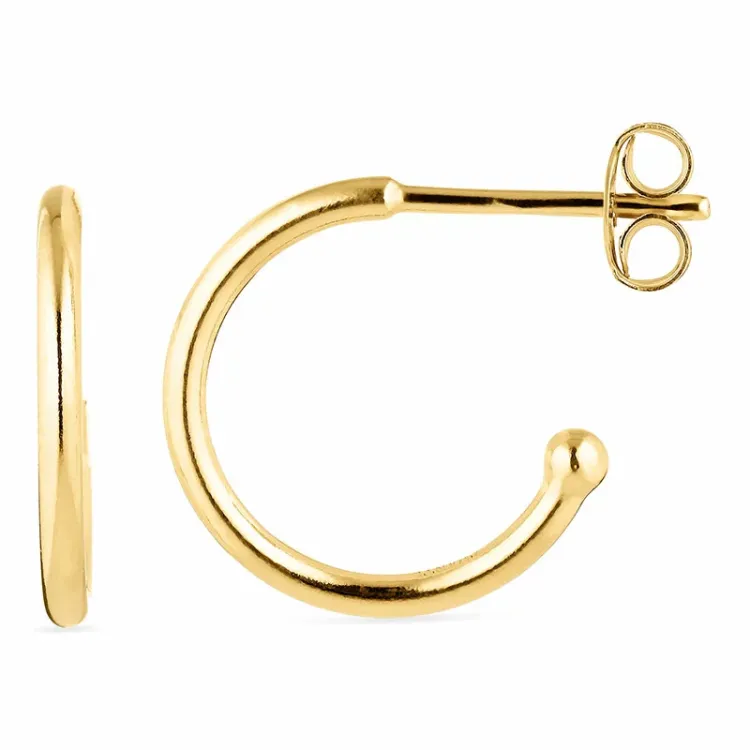 12 mm rengaskorvakorut  kullattu hopea - Mix & Match
