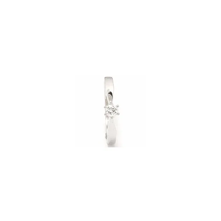 timantti valkokultasormus 14 karaatin valkokultaa 0,20 ct