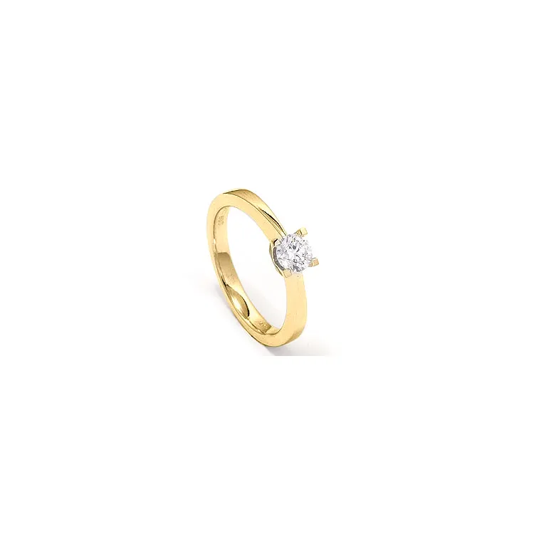 0,30 ct solitaire-sormus 14 karaatin kultaa