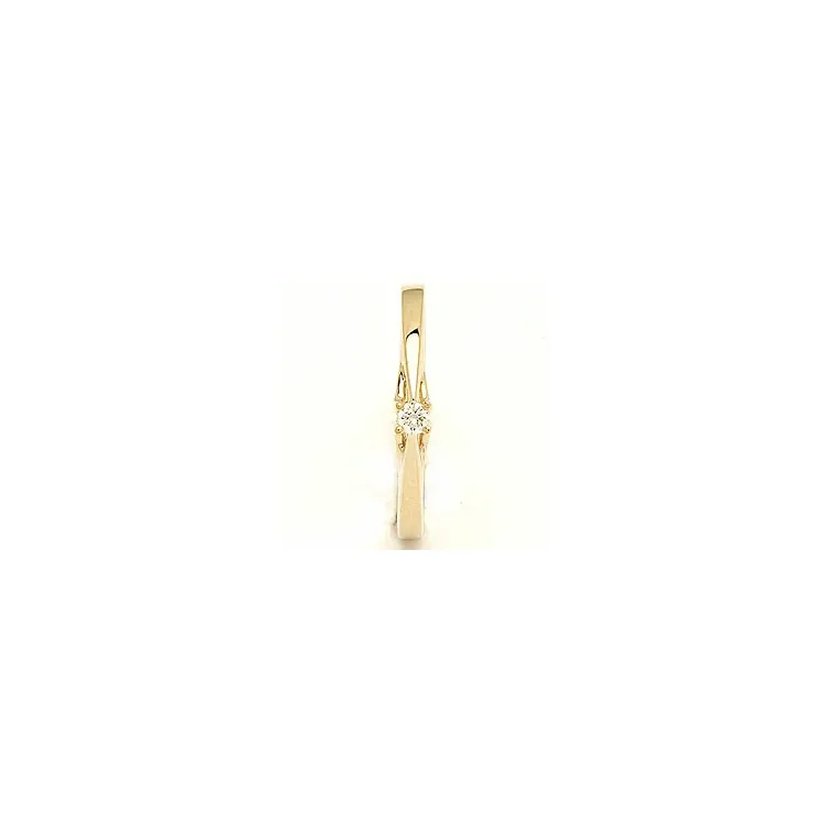 Yksinkertainen timantti kulta sormus 14 karaatin kultaa 0,05 ct