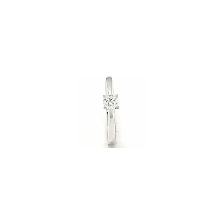 yksinkertainen timantti valkokultasormus 14 karaatin valkokultaa 0,30 ct
