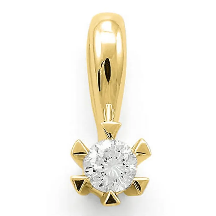 0,30 ct lab grown timantti solitaire-riipus 14 karaatti kultaa 0,30 ct