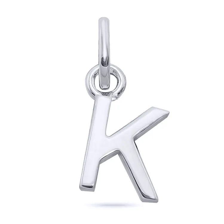 k-kirjain riipus  hopeaa - My Letter