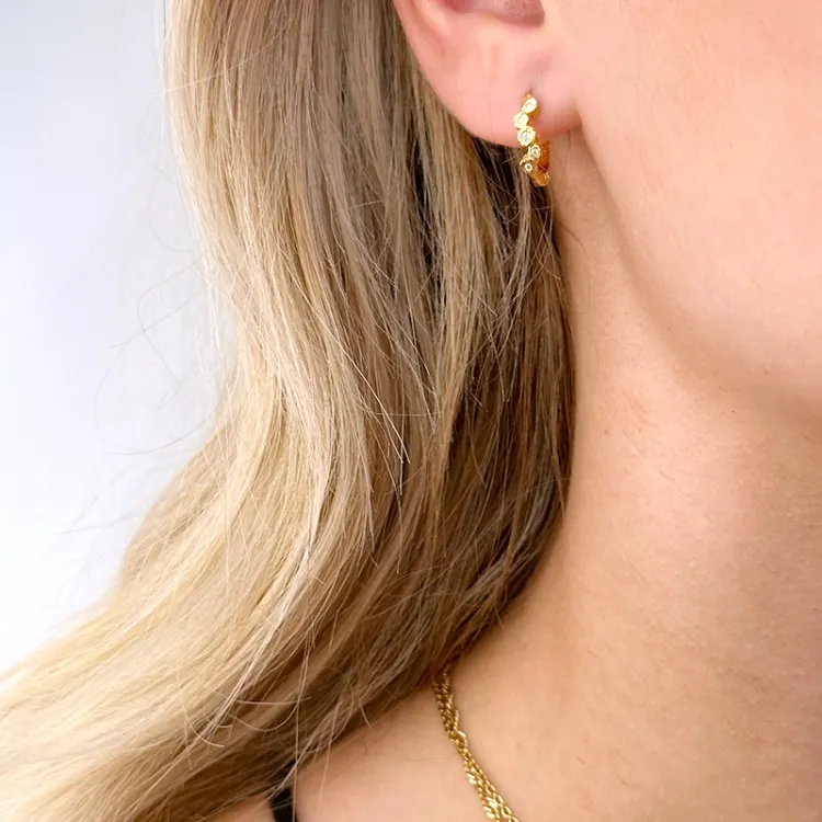 12 mm valkoinen zirkoni rengas  kullattu hopea - Bubbly Sparkle