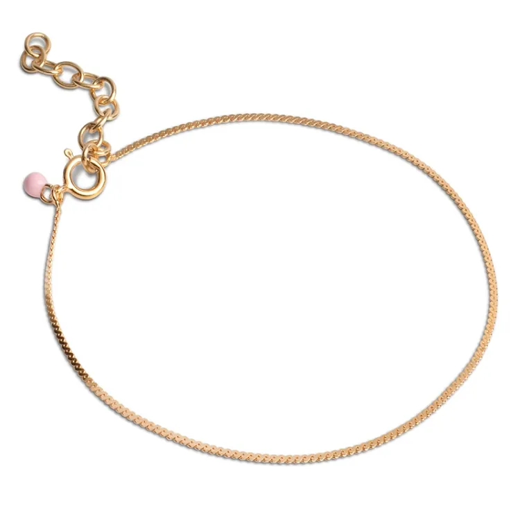 Enamel Naomi rannekoru kullattua hopeaa pinkki emalji
