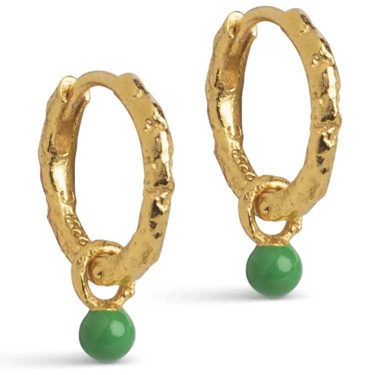 13 mm Enamel Belle rengas kullattua hopeaa tummanvihreä emalji