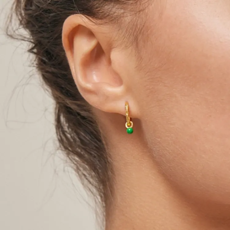 13 mm Enamel Belle rengas kullattua hopeaa tummanvihreä emalji