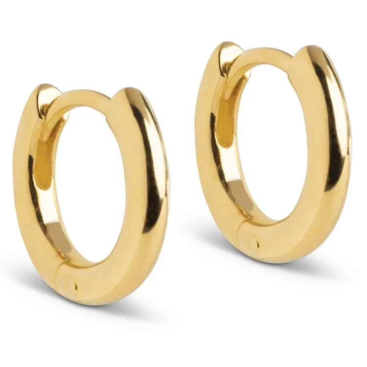 8 mm Enamel Chunky classic rengas  kullattua hopeaa