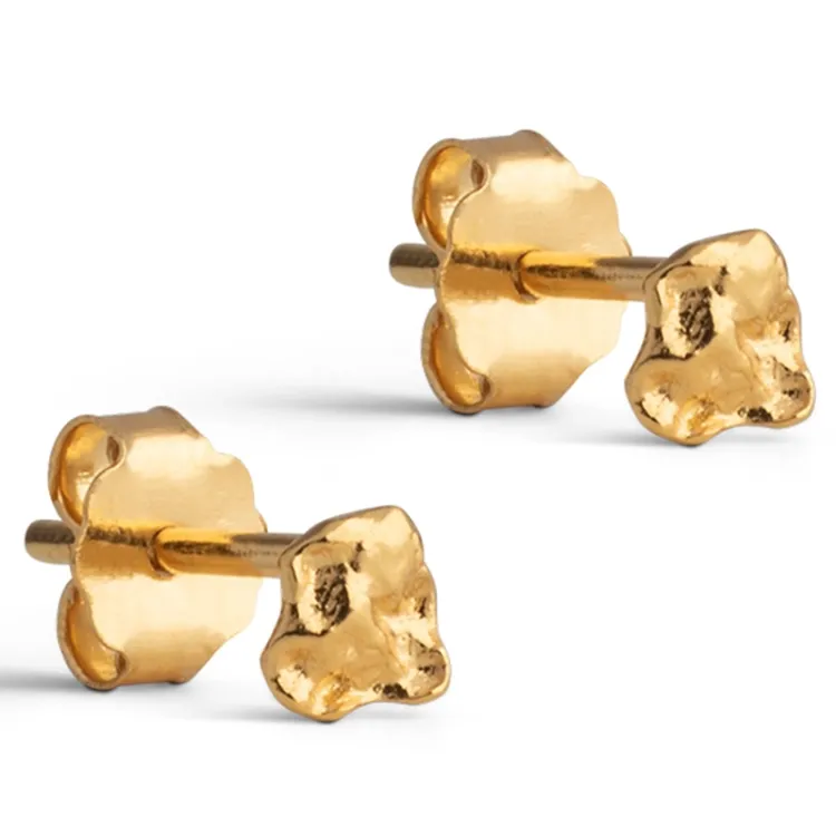 4 mm Enamel Rio Mini nappikorvakorut  kullattua hopeaa