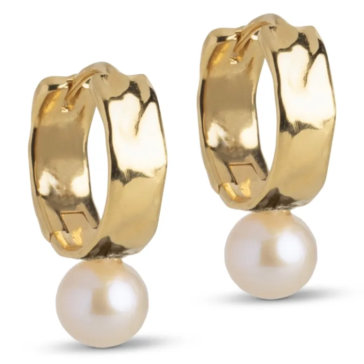 Enamel Avaya Pearl rengas kullattua hopeaa
