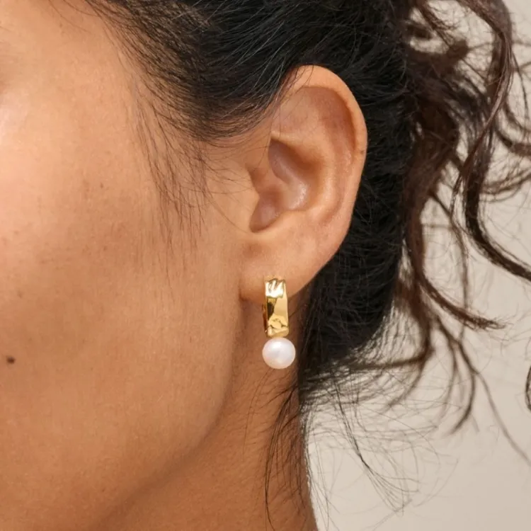 Enamel Avaya Pearl rengas kullattua hopeaa