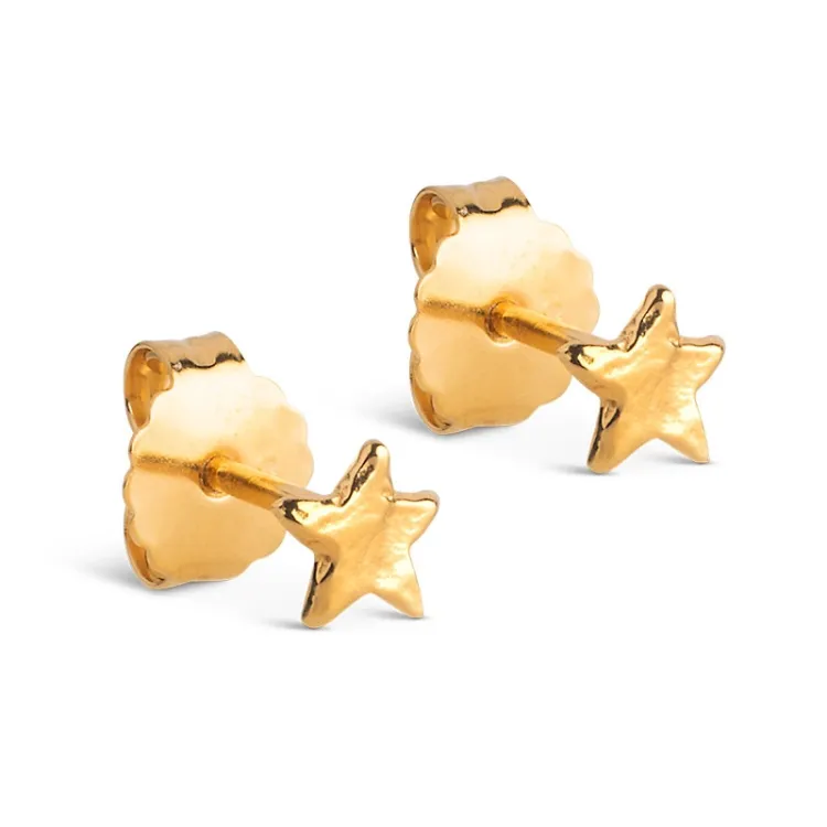 Enamel Star Energy nappikorvakorut  kullattua hopeaa