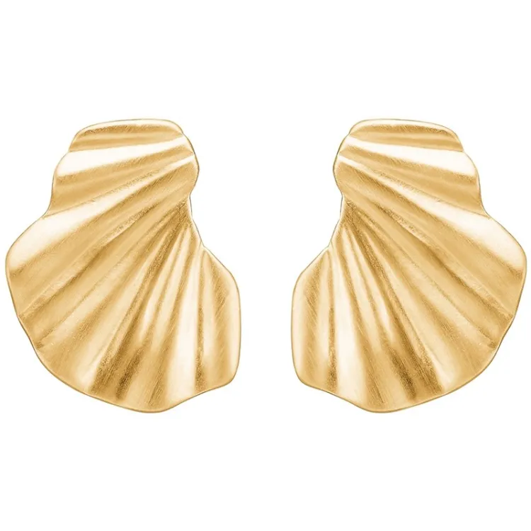 Enamel Wave korvarenkaat  kullattua hopeaa