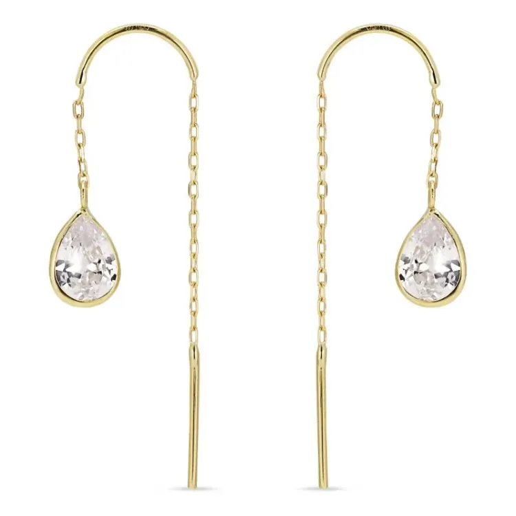 näytepakkaukset pitkät ketjukorvakorut  8 karaatin kultaa - Gold Collection