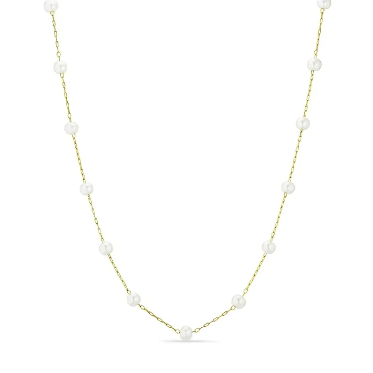 näytepakkaukset helmi kaulaketju kullattu teräs 41+5 cm x 4,2 mm  - OCEANA