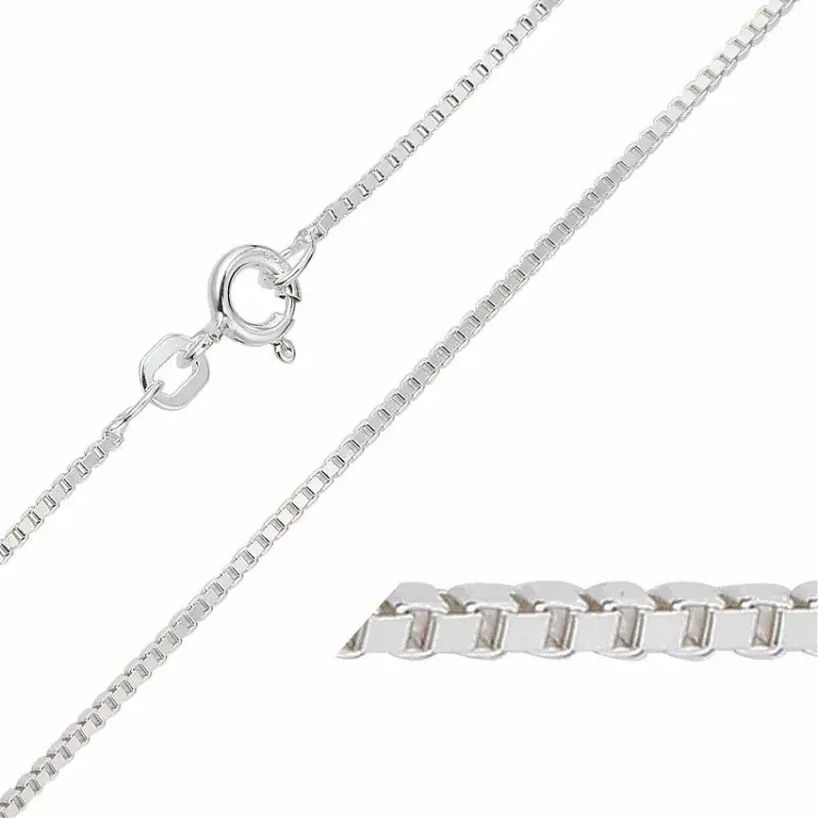 näytepakkaukset BNH venetsiakaulaketju hopeaa 45 cm x 1,2 mm