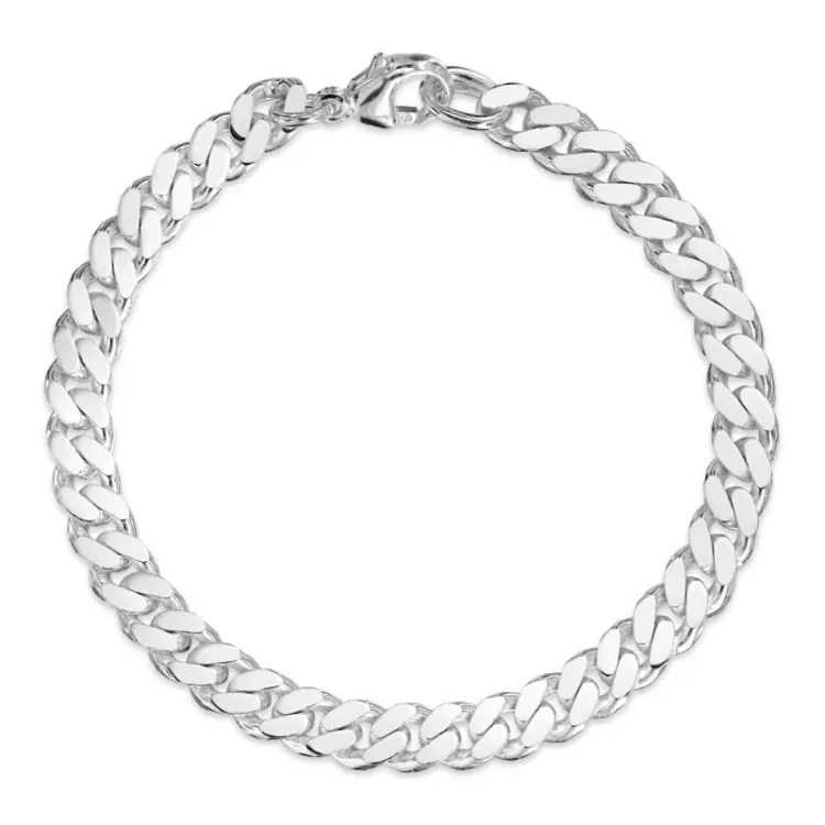 näytepakkaukset BNH panssarirannekoru hopeaa 18,5 cm x 5,4 mm