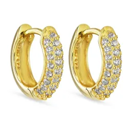 13,5  mm zirkoni rengas  kullattu hopea - Lumé Illume