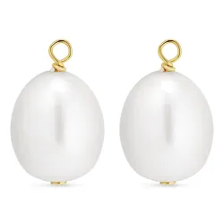 9-9,5 mm helmi riipuksia korvakoruja  kullattua hopeaa - Mix & Match