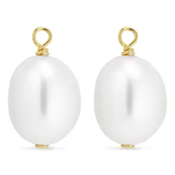 8-8,5 mm helmi riipuksia korvakoruja  kullattu hopea - Mix & Match