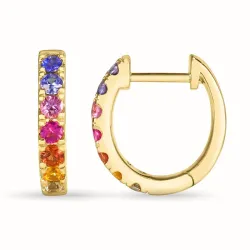 13 mm sateenkaarenväristä safiiri rengas 14 karaatin kultaa kanssa safiiri 