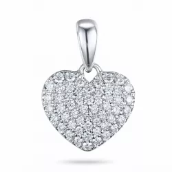 sydän timanttiriipus 14 karaatti valkokultaa 0,49 ct