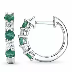 15 mm smaragdi rengas 14 karaatin valkokultaa kanssa smaragdi ja timantti 
