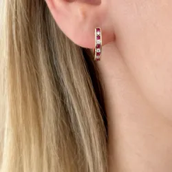 15 mm rubiini rengas 14 karaatin kultaa kanssa rubiini ja timantti