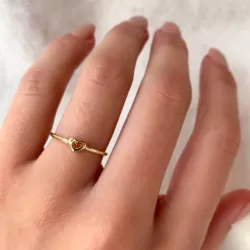 Simple Rings sydän sormus  kullattua hopeaa