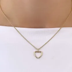 sydän timantti riipus 14 karaatti kultaa 0,019 ct