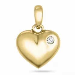 sydän timantti riipus 14 karaatti kultaa 0,015 ct