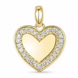sydän timantti riipus 14 karaatti kultaa  0,113 ct