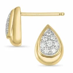 pisara briljanttikorvakorut 14 karaatin kultaa kanssa timantti 