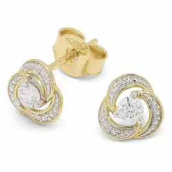 valkoinen zirkoni kultakorvakorut 14 karaatin kultaa kanssa 