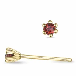 2 x 0,06 ct näytepakkaukset granaatti solitaire-nappikorvakorut 14 karaatin kultaa kanssa granaatti 